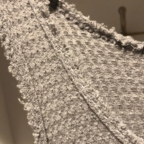 Hippie Love Gray Tank Dress, Soft Comfy Waffle Weave Boho Tank Dress!! - Picture 7 of 10